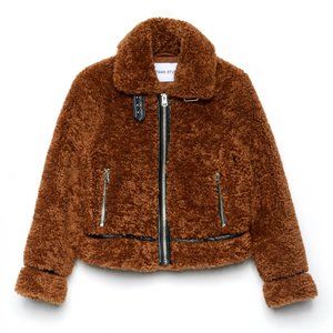 Stand Studio Brown Teddy Jacket - Audrey Jacket